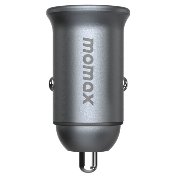 Momax MoVe 30W Dual-Port Car Charger | Space Grey Momax MoVe 30W Dual-Port Car Charger | Space Grey